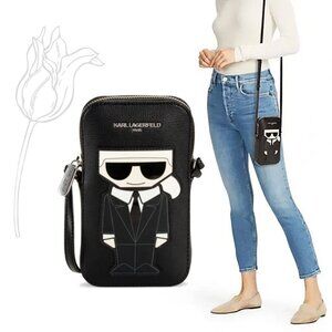 Karl Lagerfeld Paris Maybelle Logo Phone Case Crossbody